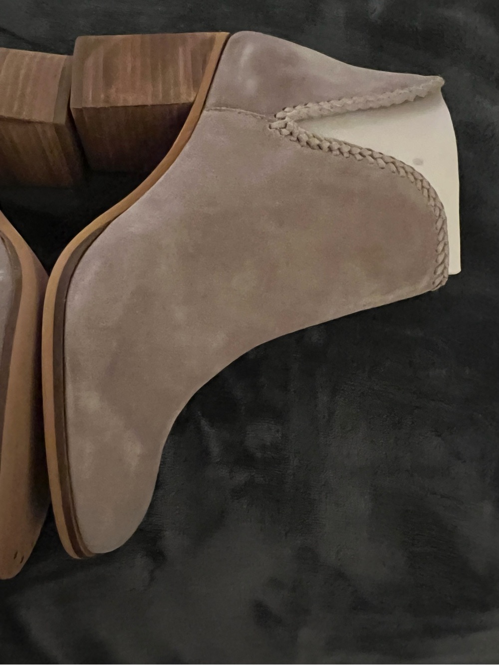 Frye Phoebe Braided Women’s Size 7M Suede Ankle Booties Lilac. Slip On Style. - Picture 3 of 10